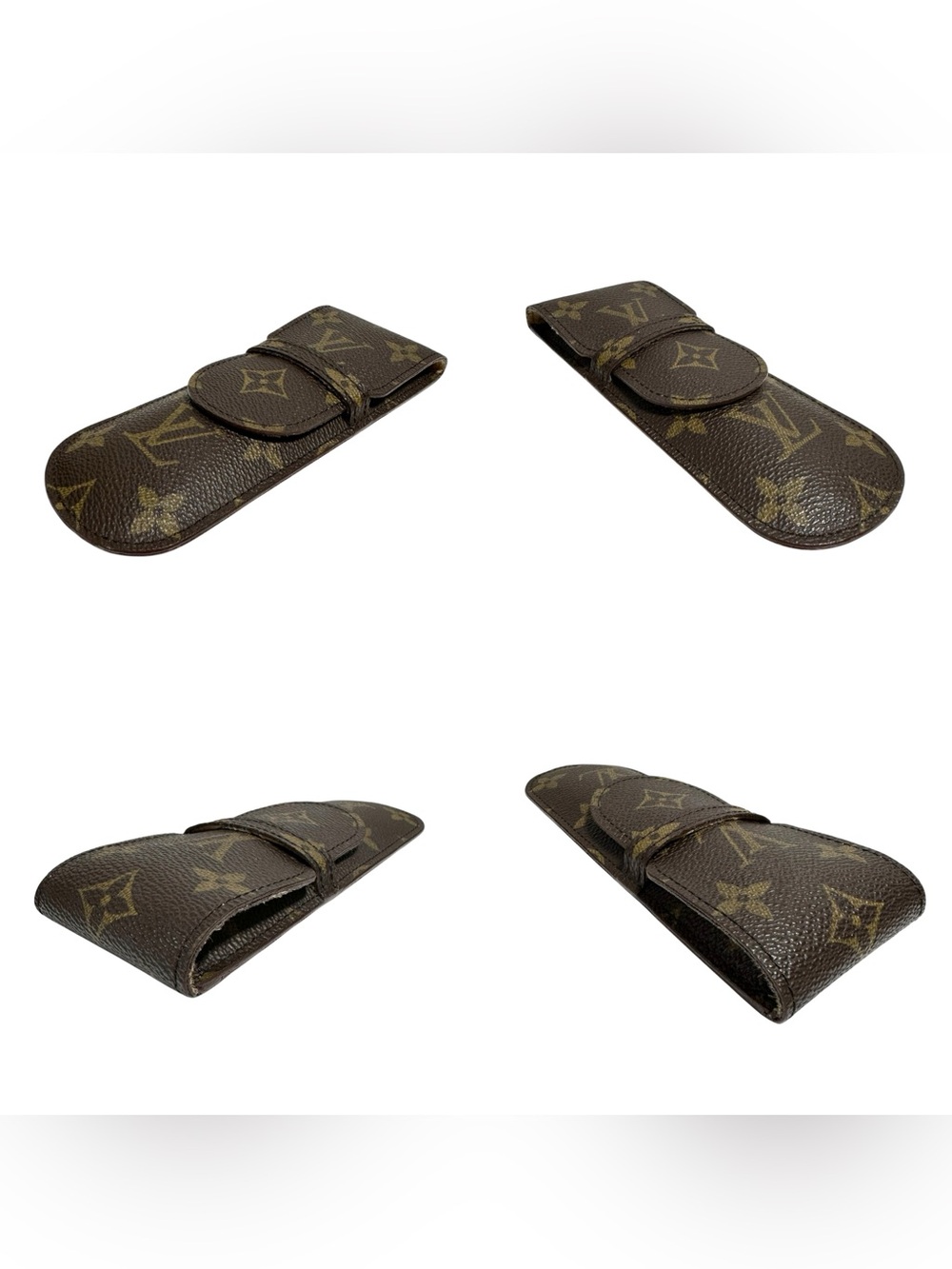 Louis Vuitton 1995 Monogram Leather & Tan Suede Eyeglasses Sunglasses Case - Picture 8 of 11
